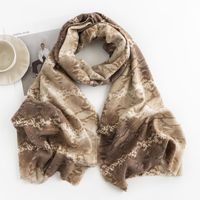 Women's Vintage Style Color Block Imitation Cashmere Printing Scarf sku image 1