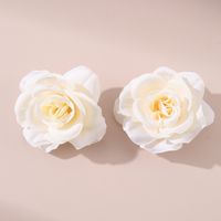 Women's Sweet Pastoral Sunflower Rose Flower Alloy Cloth Hair Clip sku image 13