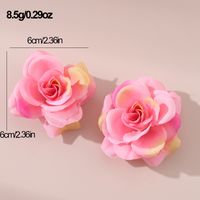 Women's Sweet Pastoral Sunflower Rose Flower Alloy Cloth Hair Clip main image 10