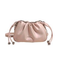 Women's Medium Pu Leather Solid Color Classic Style Streetwear Sewing Thread Cloud Shape Magnetic Buckle Crossbody Bag sku image 1