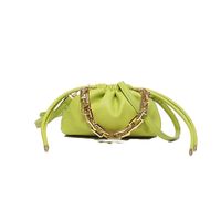 Women's Medium Pu Leather Solid Color Basic Vintage Style Sewing Thread String Crossbody Bag sku image 4