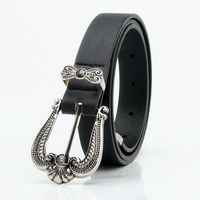 Retro Bow Knot Pu Leather Alloy Women's Leather Belts 1 Piece sku image 1
