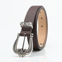 Retro Bow Knot Pu Leather Alloy Women's Leather Belts 1 Piece sku image 2