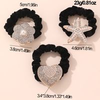 Women's IG Style Lady Korean Style Star Flower Butterfly Cloth Inlay Artificial Pearls Rhinestones Hair Tie main image 3