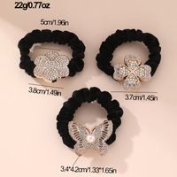 Femmes Style IG Dame Style Coréen Star Fleur Papillon Chiffon Incruster Perles Artificielles Strass Attache-Cheveux main image 4