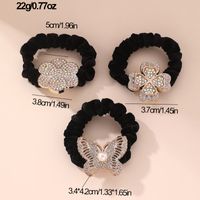 Women's IG Style Lady Korean Style Star Flower Butterfly Cloth Inlay Artificial Pearls Rhinestones Hair Tie main image 4