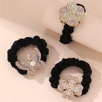 Women's IG Style Lady Korean Style Star Flower Butterfly Cloth Inlay Artificial Pearls Rhinestones Hair Tie main image 6