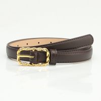 Casual Solid Color Pu Leather Alloy Women's Leather Belts sku image 4