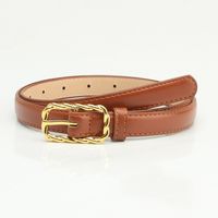 Casual Solid Color Pu Leather Alloy Women's Leather Belts sku image 5