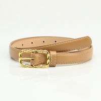 Casual Solid Color Pu Leather Alloy Women's Leather Belts sku image 3