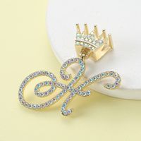 1 Piece Alloy Rhinestones Letter Crown Polished Pendant main image 6