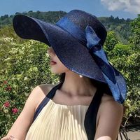 Women's Vacation Sweet Solid Color Big Eaves Sun Hat sku image 10