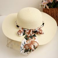 Women's Vacation Sweet Solid Color Big Eaves Sun Hat sku image 12
