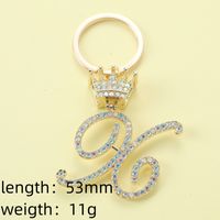 1 Piece Alloy Rhinestones Letter Crown Polished Pendant main image 2