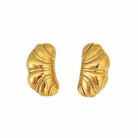 1 Pair Vintage Style Classic Style Pea Plating Metal 304 Stainless Steel 18K Gold Plated Ear Studs main image 5