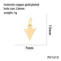 1 Piece 20*5mm Copper Zircon 18K Gold Plated Ice Cream Geometric Pendant Chain main image 4