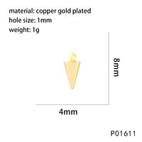 1 Piece 20*5mm Copper Zircon 18K Gold Plated Ice Cream Geometric Pendant Chain main image 2