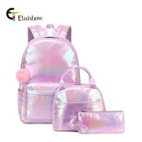 Cute Gradient Color Square Zipper Fashion Backpack sku image 4