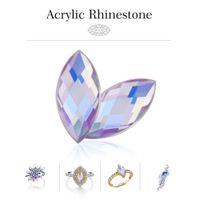 1000 Pieces Per Pack 2000 Pieces Per Pack 500 Pieces Per Pack 3*6mm 4*8mm Arylic Artificial Gemstones Rhinestone Geometric DIY Ornament Accessories sku image 1