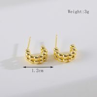 1 Pair Elegant Simple Style Solid Color Plating Copper 18K Gold Plated Ear Studs sku image 1
