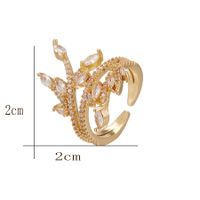 Copper 18K Gold Plated Simple Style Classic Style Plating Inlay Solid Color Zircon Open Rings main image 4