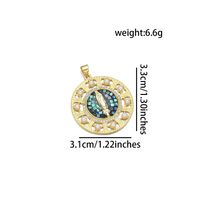 1 Piece 31*33mm Copper Pearl Zircon 18K Gold Plated Round Virgin Mary Polished Pendant main image 2