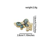 1 Piece 18 * 24mm 28*18mm Copper Zircon 18K Gold Plated Butterfly Polished Pendant sku image 1