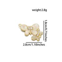 1 Pièce 18*24mm 28*18mm Le Cuivre Zircon Plaqué Or 18K Papillon Brillant Pendentif sku image 4