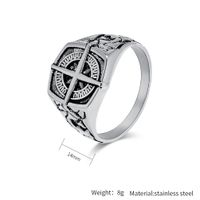 Retro Simple Style Compass 304 Stainless Steel 18K Gold Plated Unisex Rings main image 2