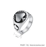 Retro Simple Style Heart Shape 304 Stainless Steel 18K Gold Plated Unisex Rings main image 2