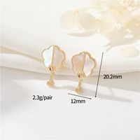 1 Pair Simple Style Flower Inlay Copper Zircon Ear Studs sku image 7