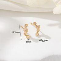 1 Pair Simple Style Flower Inlay Copper Zircon Ear Studs sku image 3