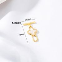 1 Piece Copper Gold Plated Solid Color Jewelry Buckle sku image 3