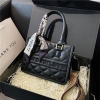 Women's Medium Pu Leather Letter Lingge Streetwear Zipper Handbag main image 5