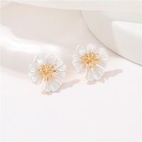 1 Pair Simple Style Flower Inlay Copper Rhinestones Ear Studs sku image 2
