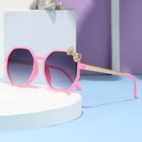 Cartoon Style Cute Sweet Color Block Ac Polygon Full Frame Kids Sunglasses main image 4