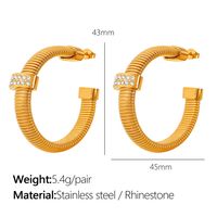 Titan Stahl IG-Stil Übertrieben Toller Stil Überzug Inlay Geometrisch Einfarbig Zirkon Ringe Armbänder Halskette sku image 9