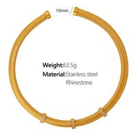 Titan Stahl IG-Stil Übertrieben Toller Stil Überzug Inlay Geometrisch Einfarbig Zirkon Ringe Armbänder Halskette sku image 15