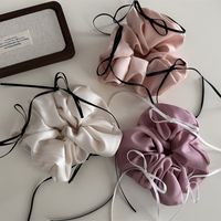 Femmes Style Simple Style Classique Couleur Unie Chiffon Noeud Papillon Attache-Cheveux main image 4