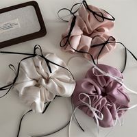 Women's Simple Style Classic Style Solid Color Cloth Bowknot Hair Tie main image 4