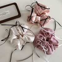 Women's Simple Style Classic Style Solid Color Cloth Bowknot Hair Tie main image 6