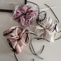 Women's Simple Style Classic Style Solid Color Cloth Bowknot Hair Tie main image 5