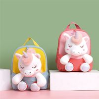 New Cartoon Children's Plush Bag Ins Korean Style Unicorn Doll Backpack Kindergarten Cute Girl Schoolbag main image 2