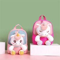 Nouveau Sac En Peluche Pour Enfants De Bande Dessinée Ins Style Coréen Licorne Poupée Sac À Dos Maternelle Mignonne Fille Cartable main image 6