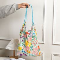 Women's Basic Classic Style Flower Polyester Shopping Bags sku image 3