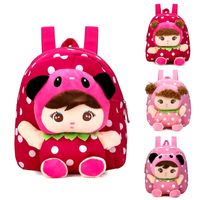 Factory Direct Supply In Stock 1-4 Years Old Boys And Girls Cartoon Backpack Cute Canvas Backpack Doll Children's Schoolbag main image 1