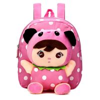 Factory Direct Supply In Stock 1-4 Years Old Boys And Girls Cartoon Backpack Cute Canvas Backpack Doll Children's Schoolbag sku image 4
