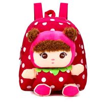 Factory Direct Supply In Stock 1-4 Years Old Boys And Girls Cartoon Backpack Cute Canvas Backpack Doll Children's Schoolbag sku image 1
