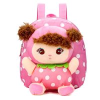 Factory Direct Supply In Stock 1-4 Years Old Boys And Girls Cartoon Backpack Cute Canvas Backpack Doll Children's Schoolbag sku image 2