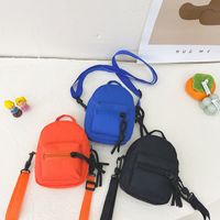 Kid'S Small Oxford Cloth Solid Color Basic Sports Square Zipper Crossbody Bag main image 1